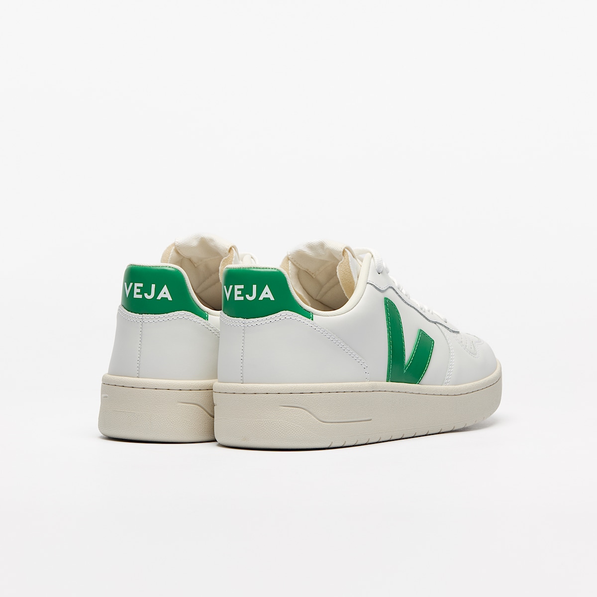 veja zapatillas v-10-prime cuero blanco VI0220849 Back view