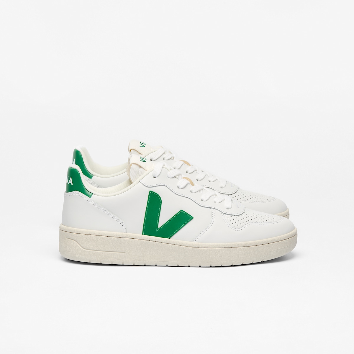 veja zapatillas v-10-prime cuero blanco VI0220849 Lateral view