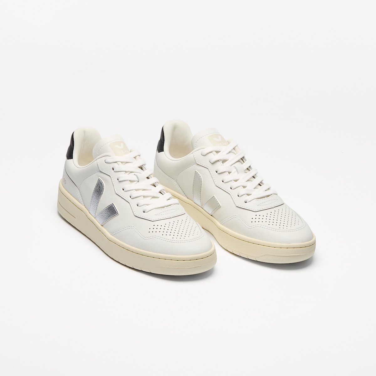 veja zapatillas v-90 algodón-orgánico blanco VD2020910 Top view