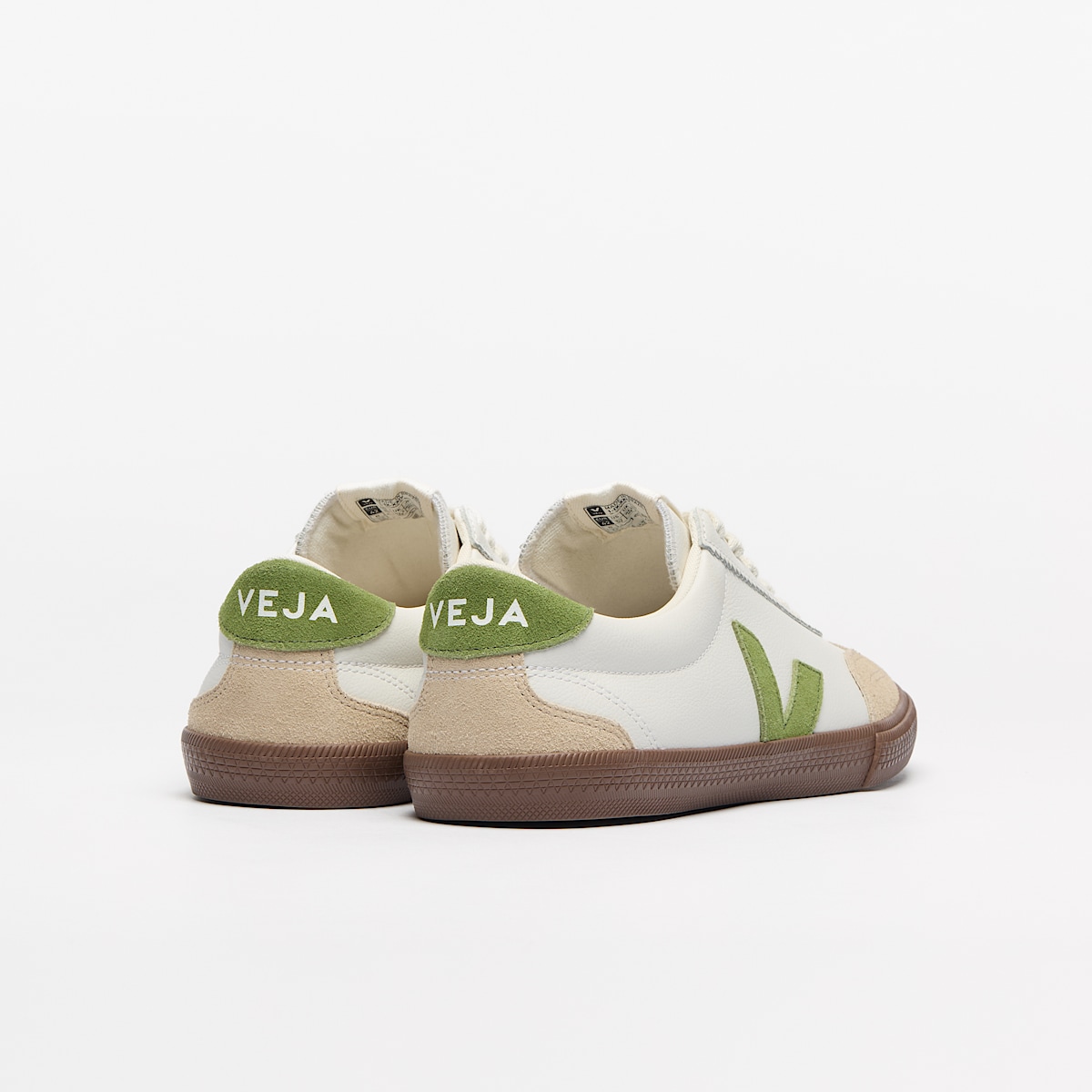 veja sneakers volley pelle-biologica bianco VO2020875 Back view