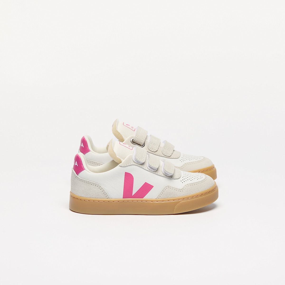 veja baskets small-v-90 cuir-biologique blanc SX2021007 Lateral view