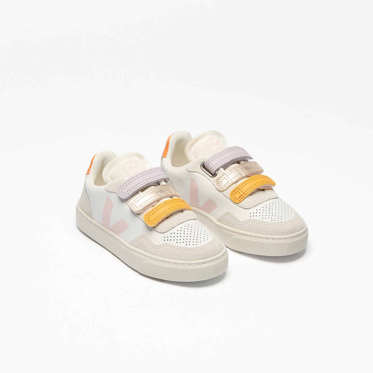 veja baskets small-v-90 cuir-biologique multicolore SX2021009 Top view