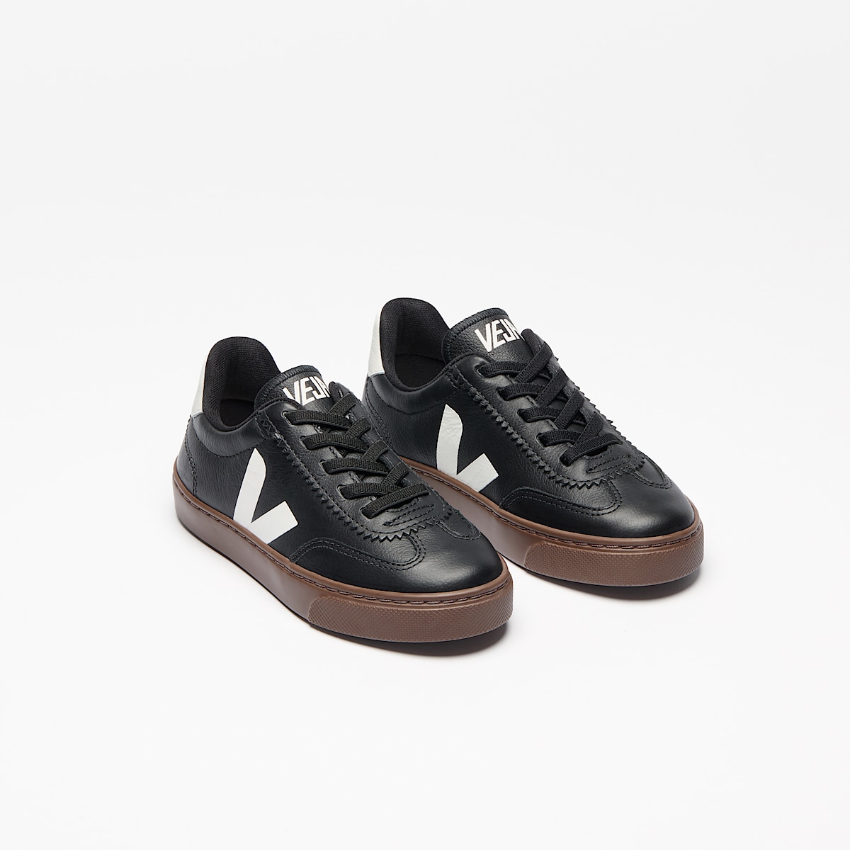veja baskets small-volley cuir-biologique noir SY2021015 Top view