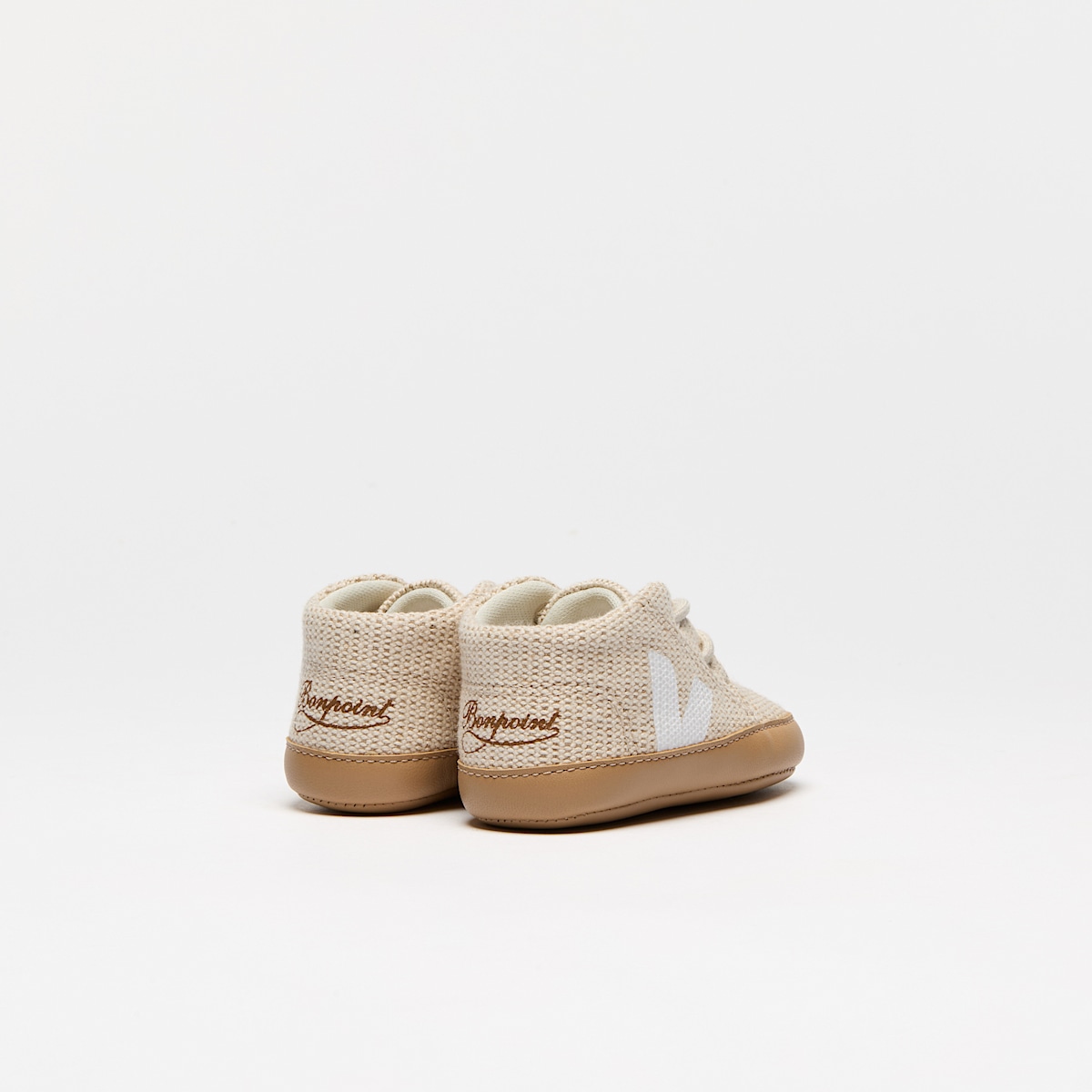 veja sneakers veja-x-bonpoint-(baby) jute beige BP1620725 Back view