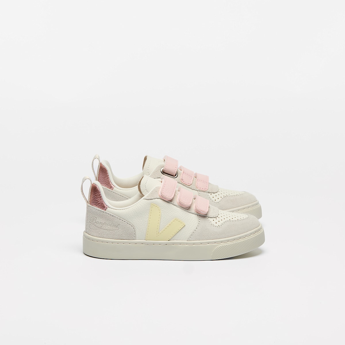 veja sneakers small-v-10-veja-x-bonpoint pelle giallo BO0520723 Lateral view