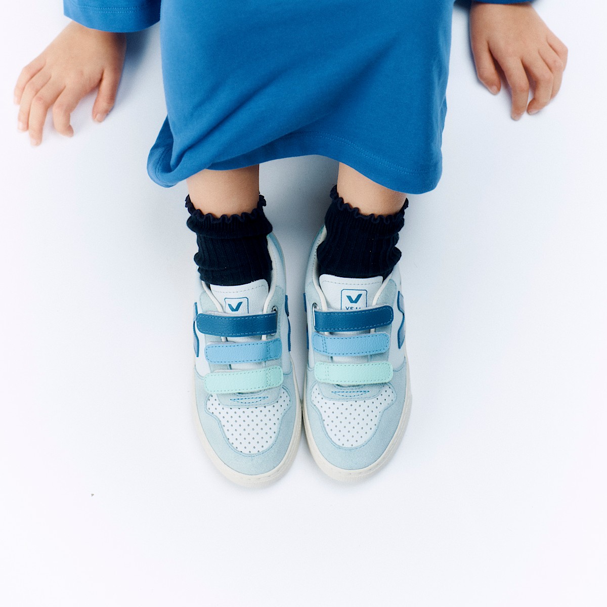 veja sneaker small-v-10 leder mehrfarbig CV0520613