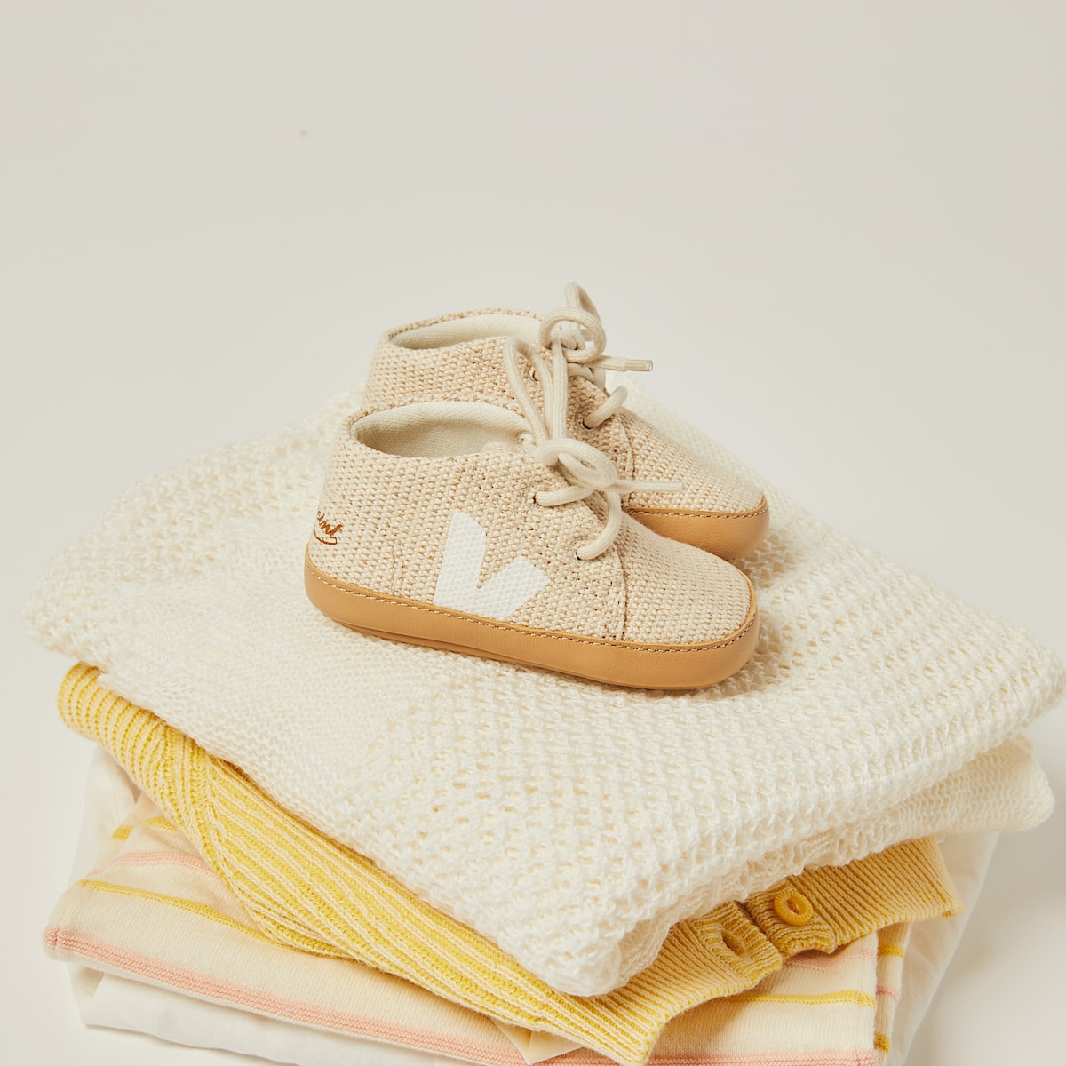veja sneakers veja-x-bonpoint-(baby) jute beige BP1620725