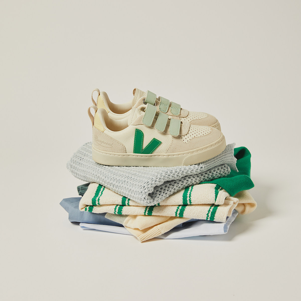 veja small-v-10-veja-x-bonpoint cuir vert BO0520722C280