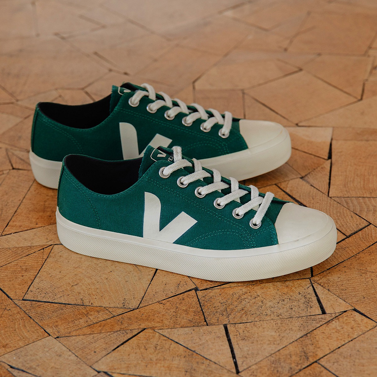veja zapatillas wata-ii-low algodón-orgánico verde PL0102836
