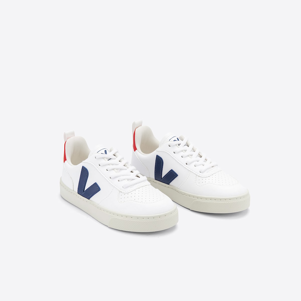 veja sapatilhas small-v-10-laces vegan branco CX0712570 Top view