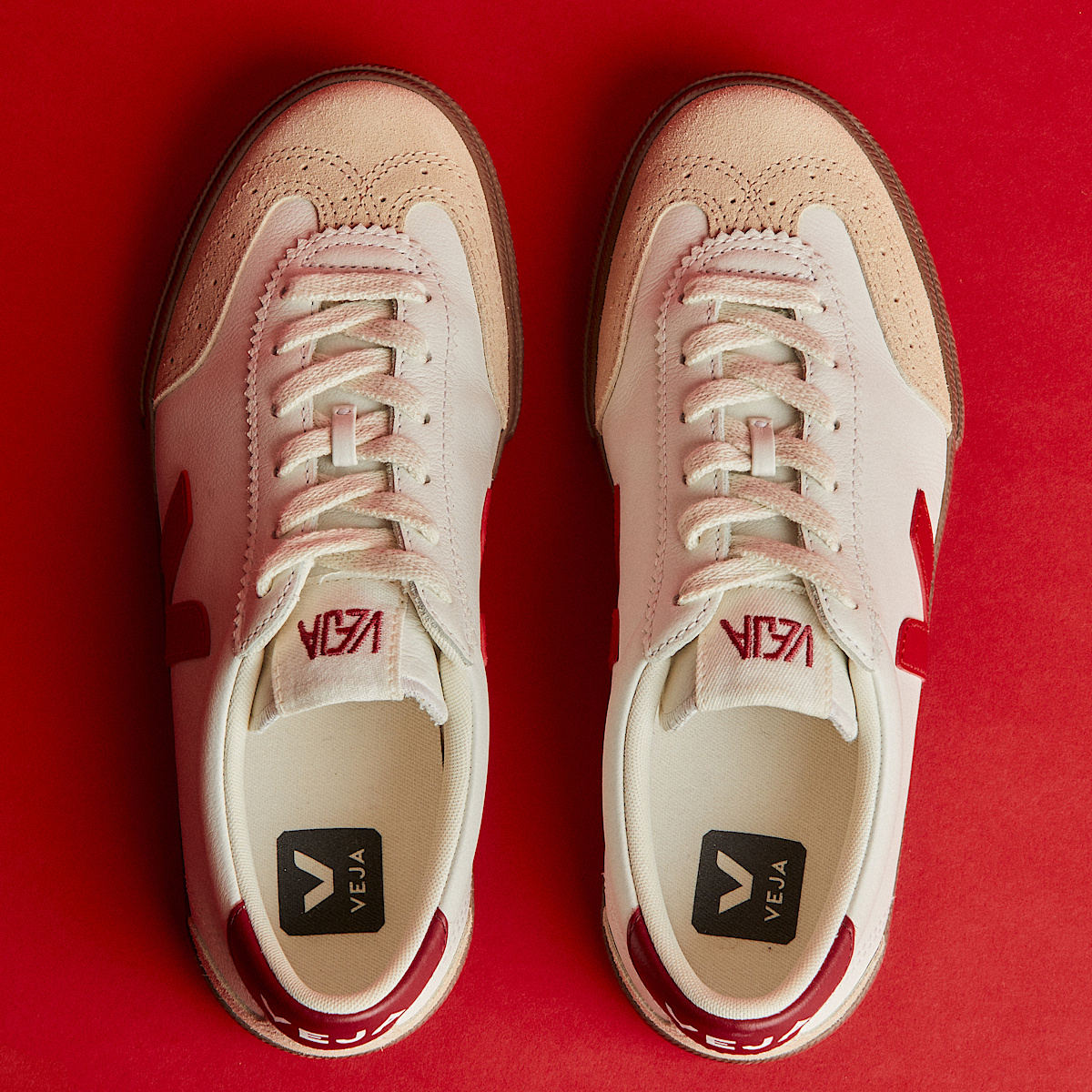 veja sneakers volley organic-leather white VO2003533