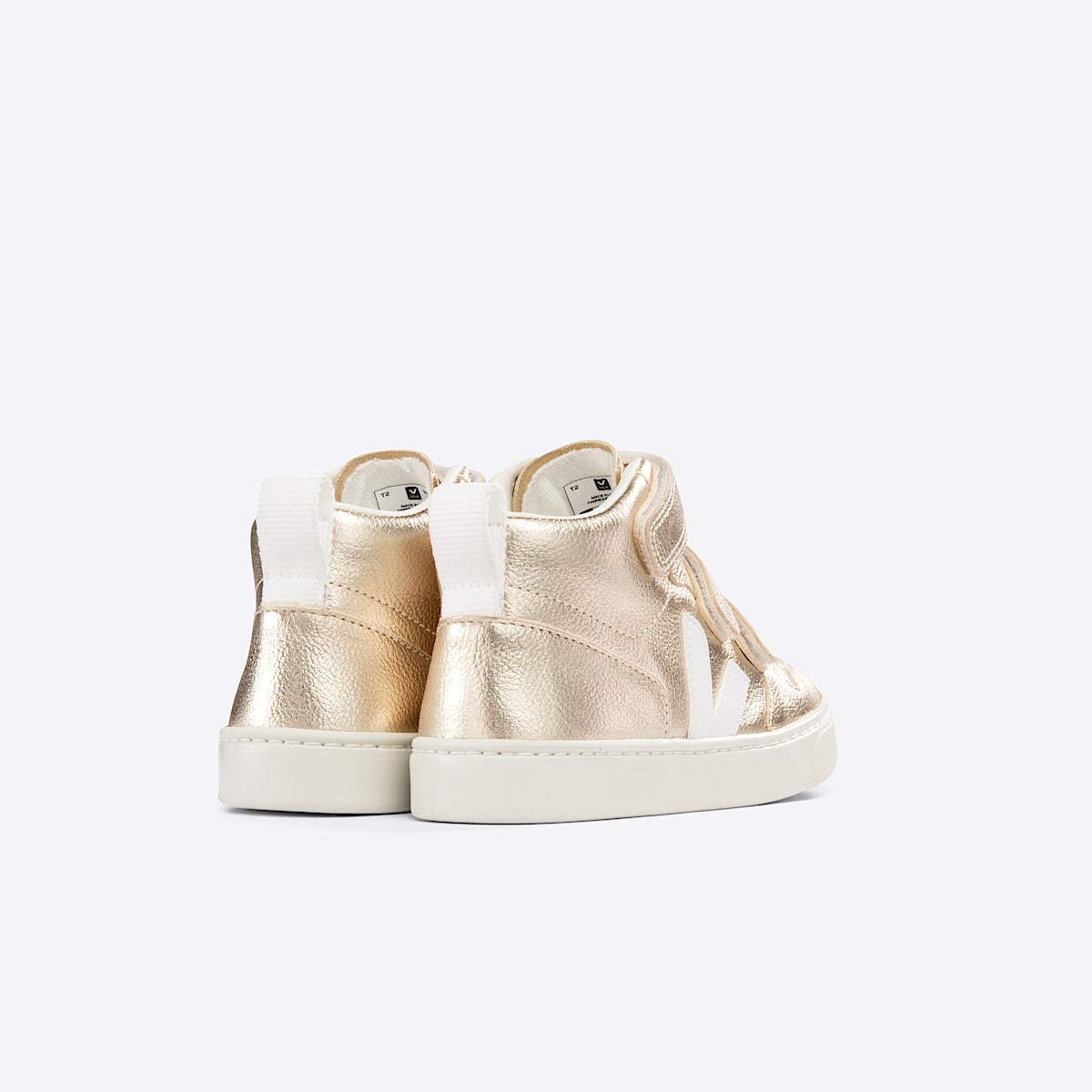 veja zapatillas small-v-10-mid cuero oro DV0503037 Back view