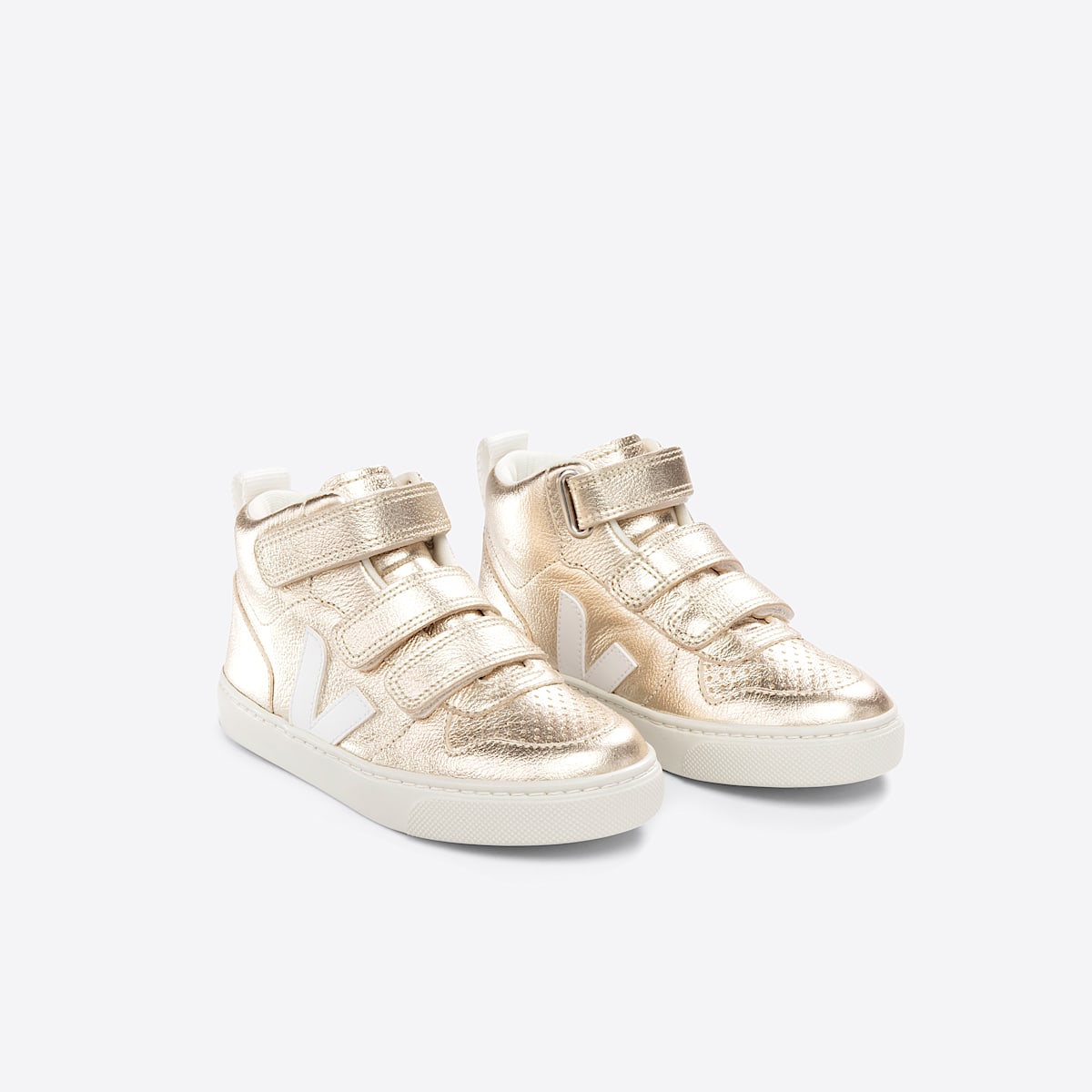 veja zapatillas small-v-10-mid cuero oro DV0503037 Top view