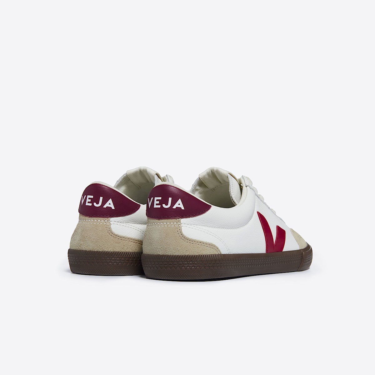 veja sneakers volley organic-leather white VO2003533 Back view