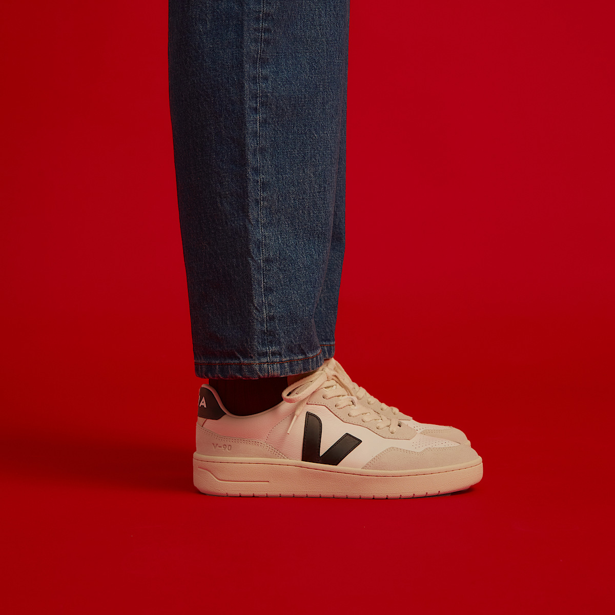 veja sneakers v-90 organic-cotton white VD2021061
