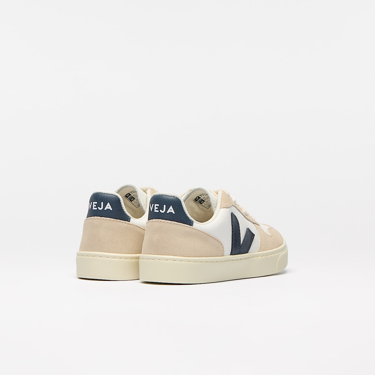 veja zapatillas small-v-10-laces cuero beige CX0503807 Back view