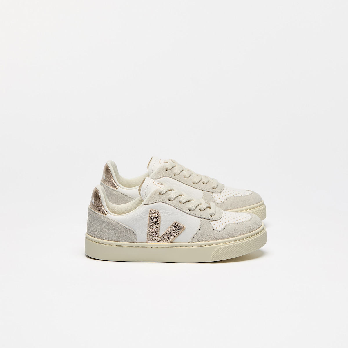 veja small-v-10-laces cuero blanco CX0520620C350