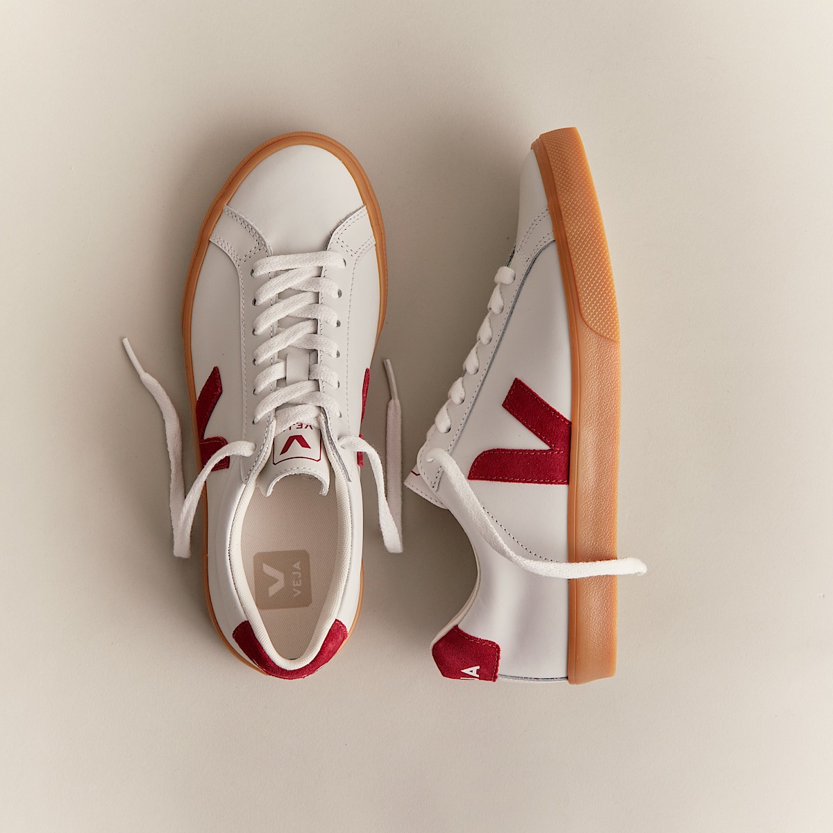 ESPLAR LEATHER WHITE PEPPER NATURAL | VEJA