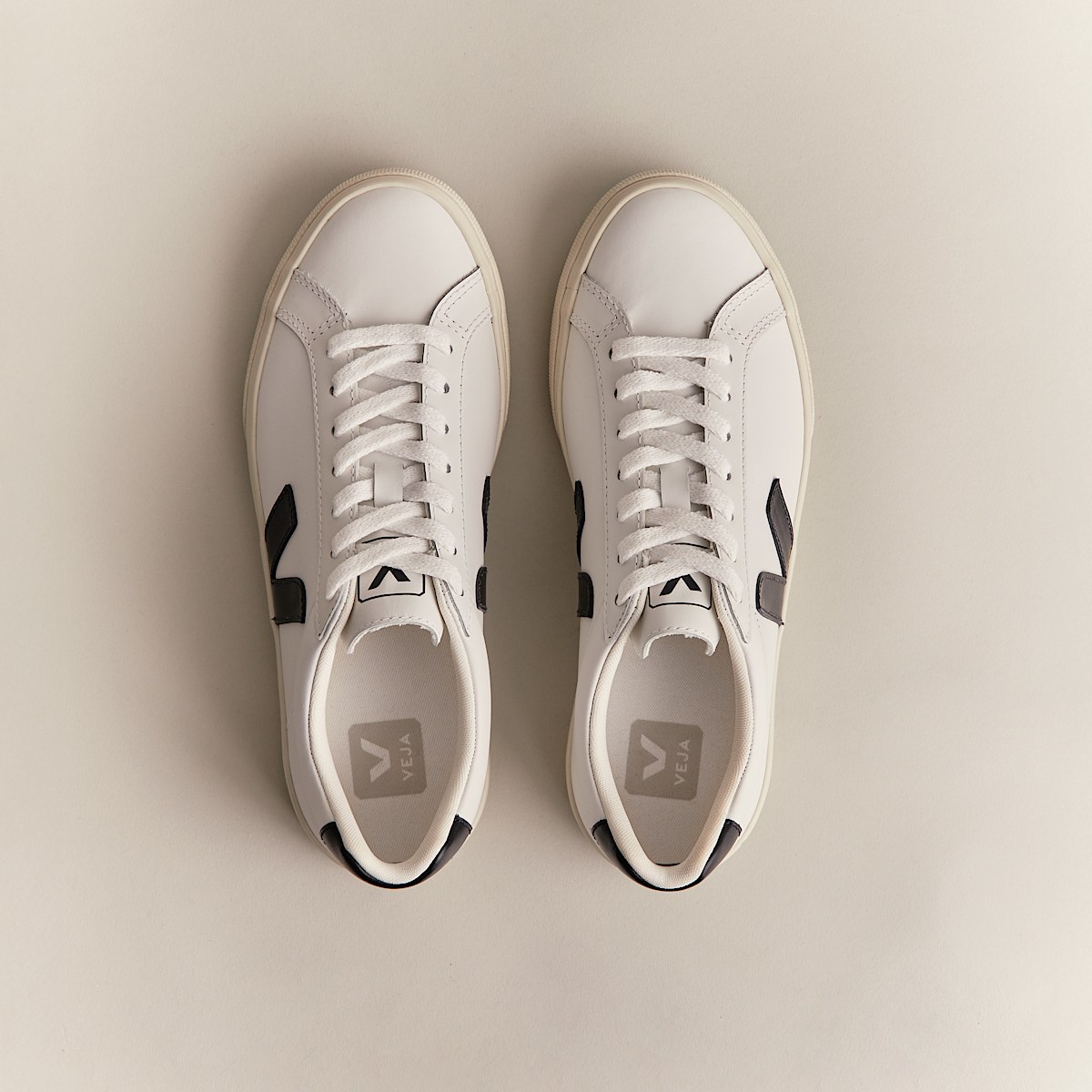 veja zapatillas esplar-logo cuero blanco EO0200005
