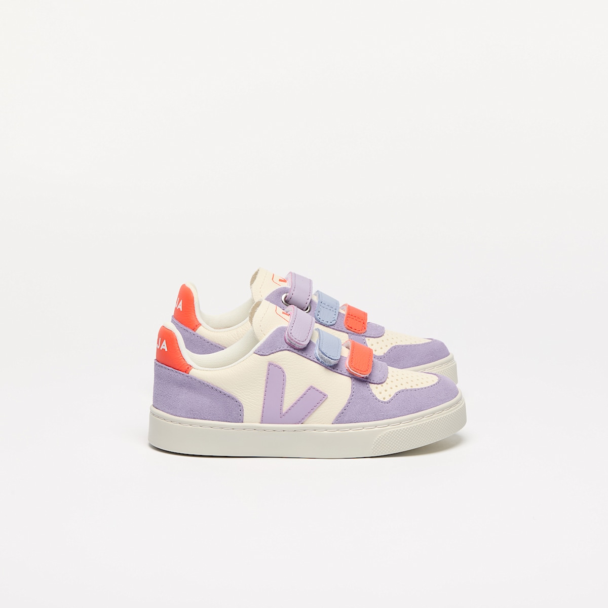 veja baskets small-v-10 cuir violet CV0520614 Lateral view