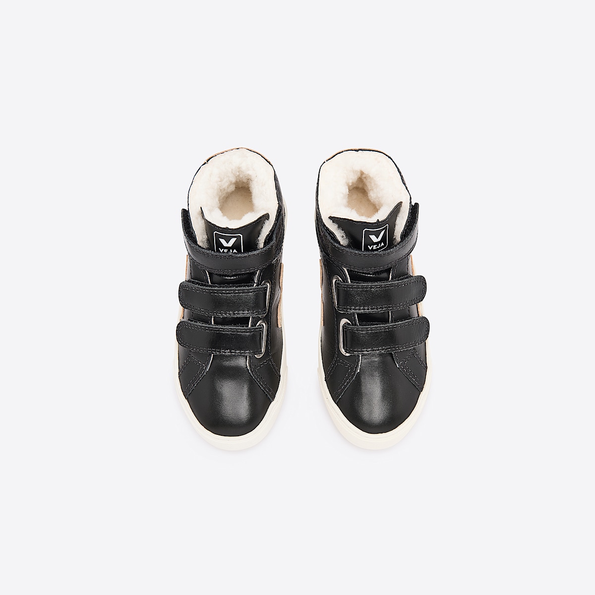 veja sneakers small-esplar-mid-fur fured black MF0801336 Top view