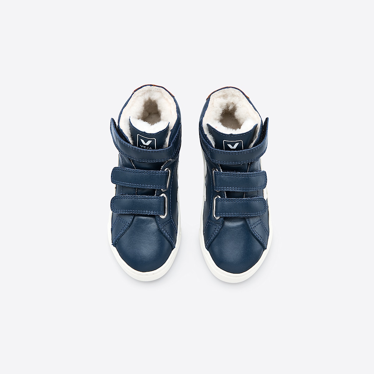 veja sneakers small-esplar-mid-fur fourré bleu MF0801493 Top view