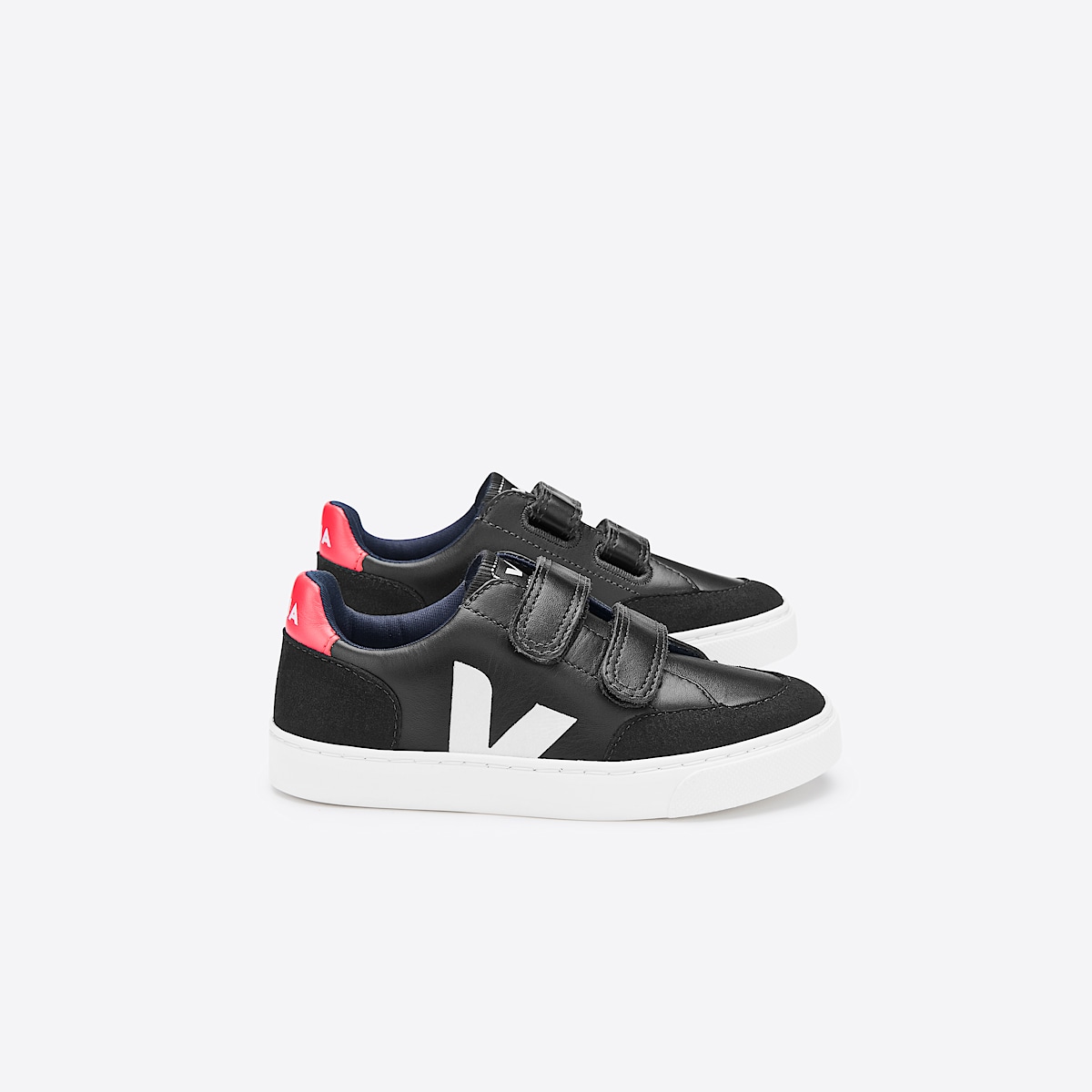 veja sneakers small-v-12 cuir noir XV0201597 Lateral view