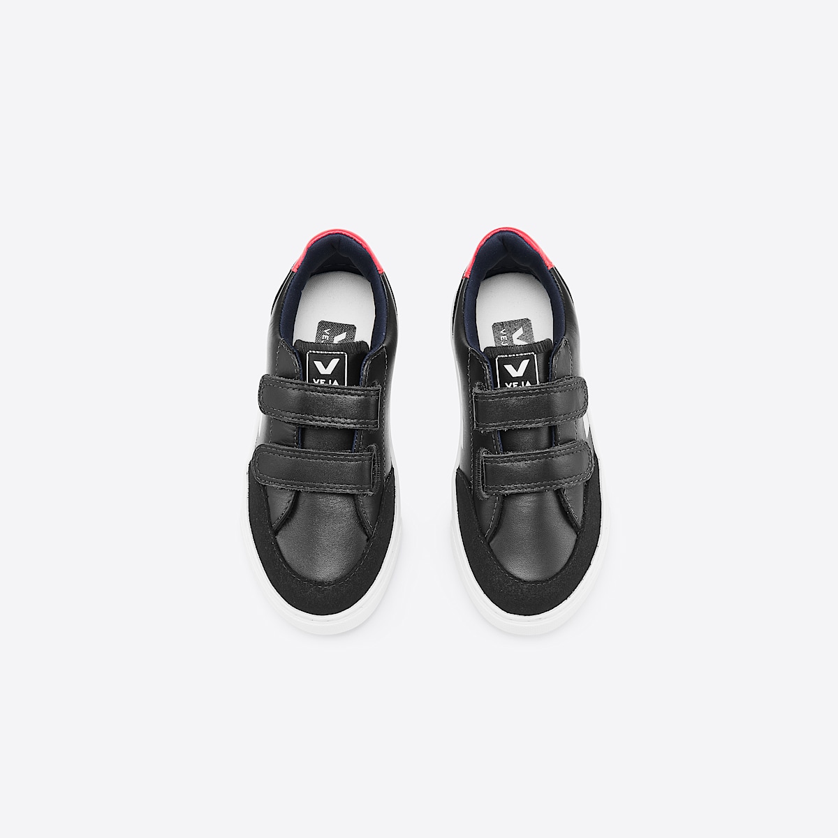 veja sneakers small-v-12 cuir noir XV0201597 Top view