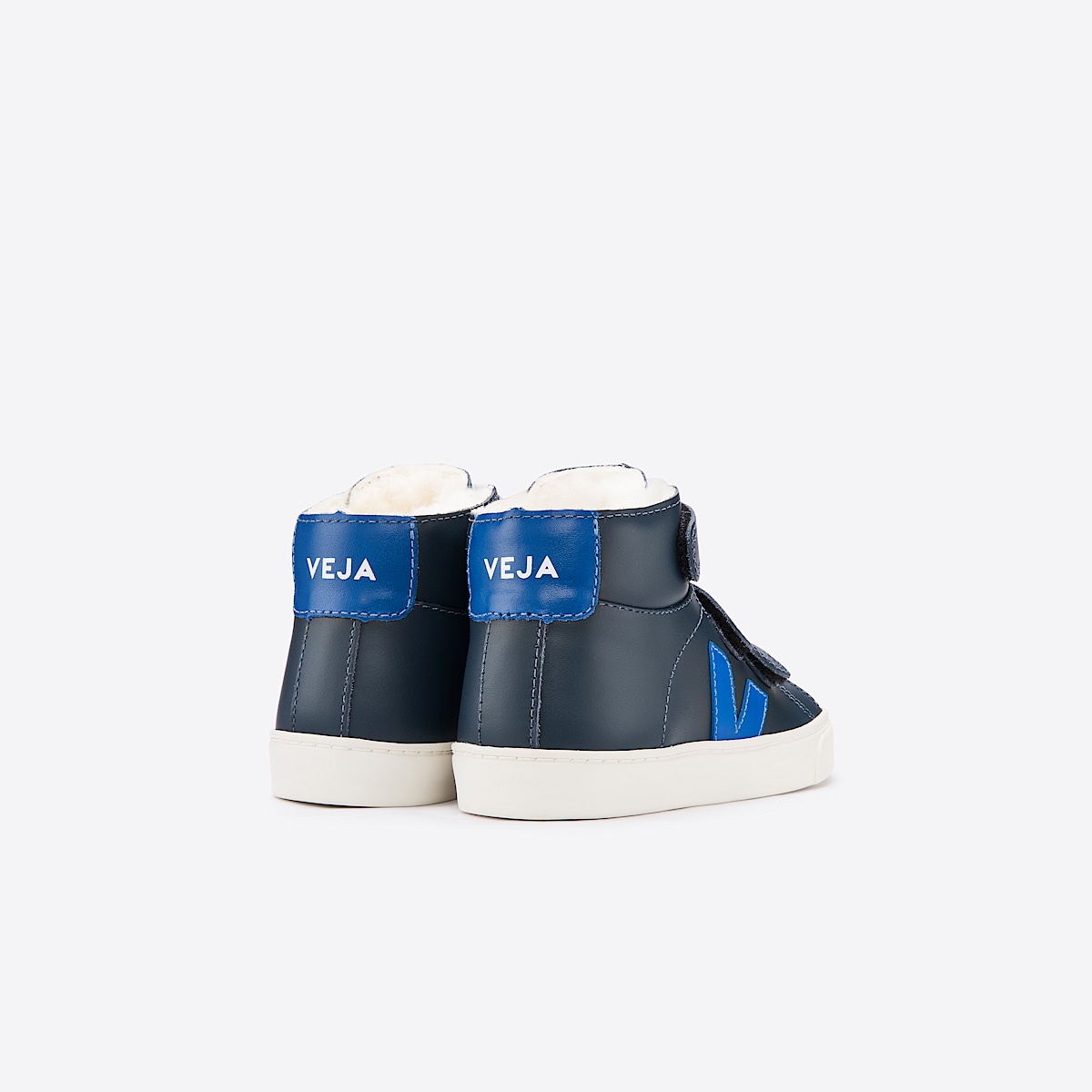 veja sneakers small-esplar-mid-fur fourré bleu MF0801708 Back view