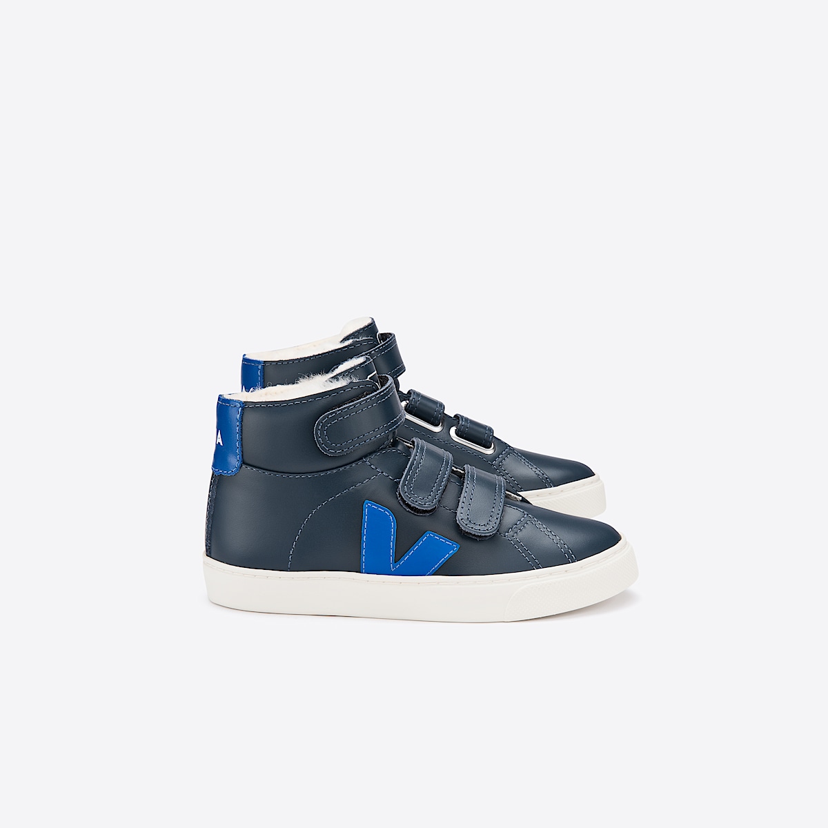 veja sneakers small-esplar-mid-fur fourré bleu MF0801708 Lateral view