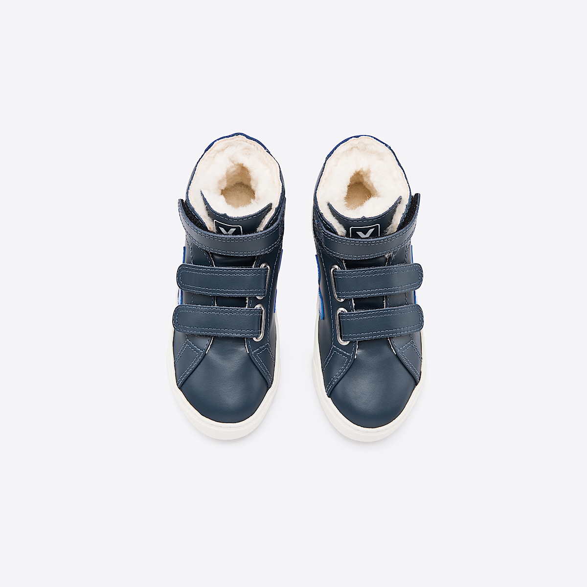 veja sneakers small-esplar-mid-fur fourré bleu MF0801708 Top view