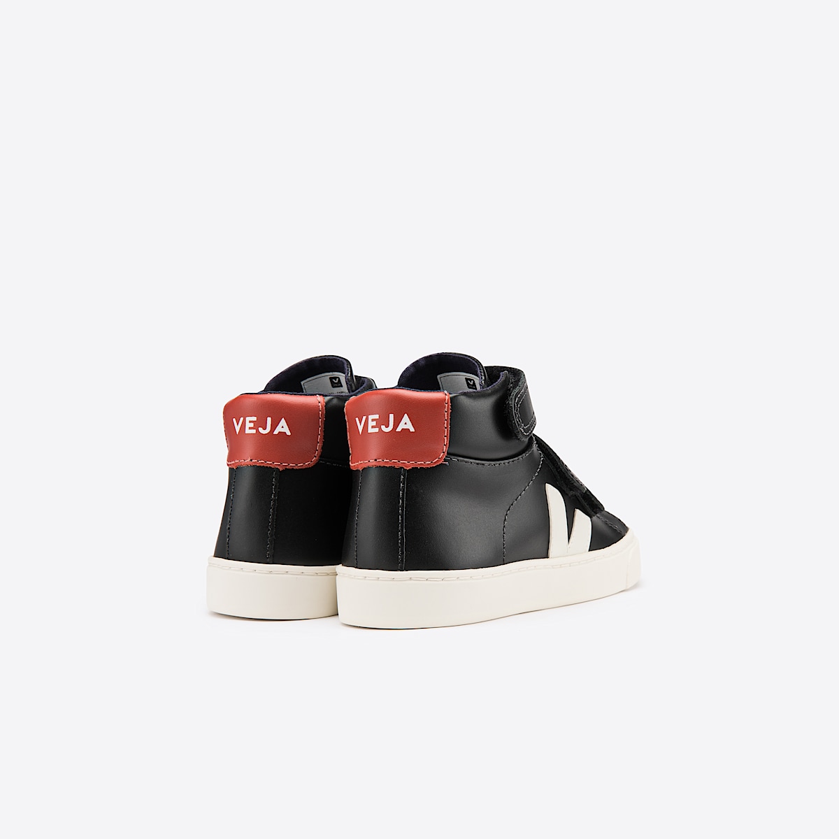 veja sneakers small-esplar-mid leather black MV0201703 Back view