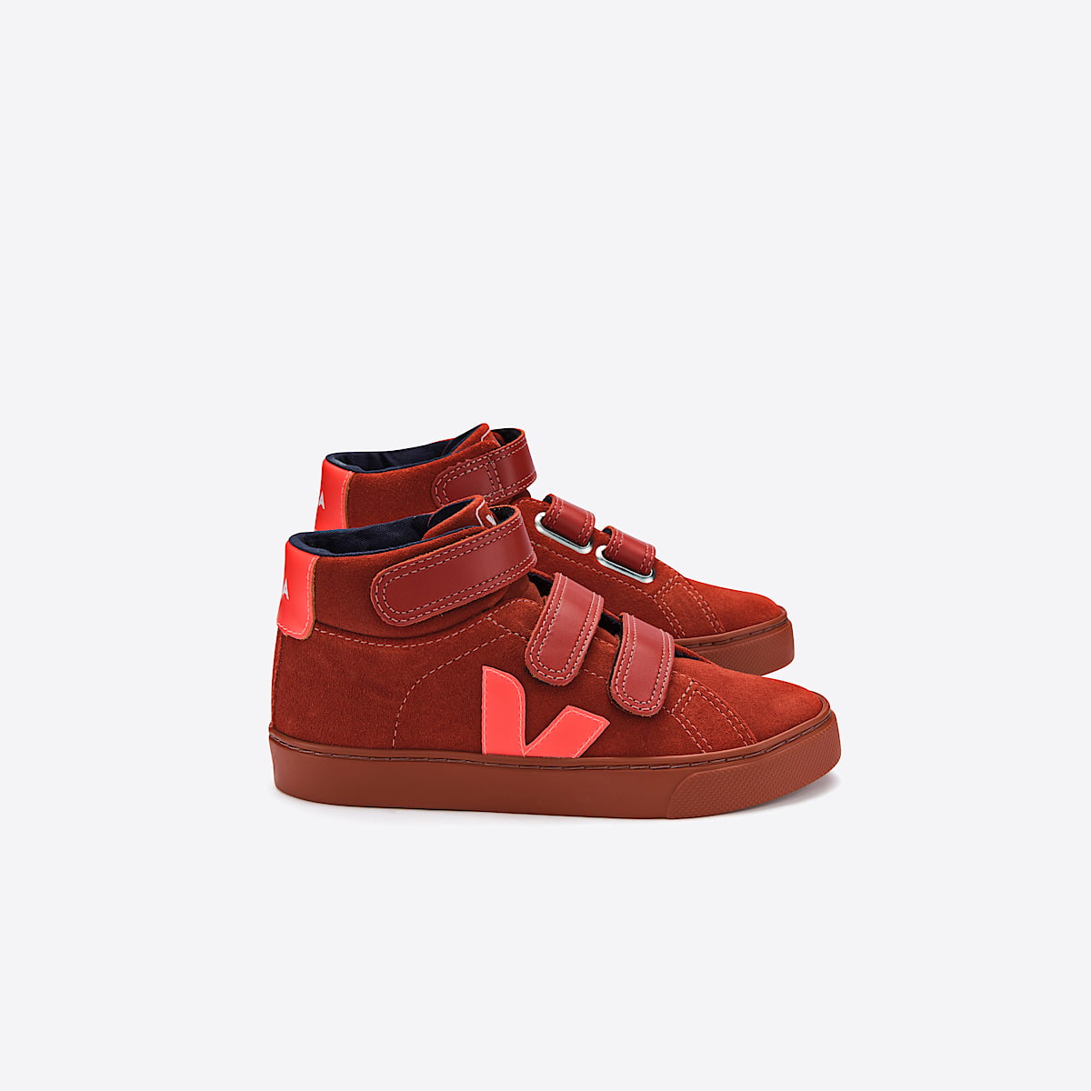 veja sneakers small-esplar-mid suède rouge MV0301767 Lateral view