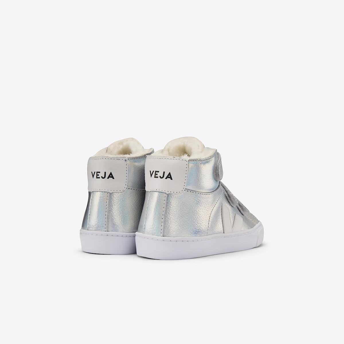 veja sneakers small-esplar-mid-fur fured silber MF0802018 Back view