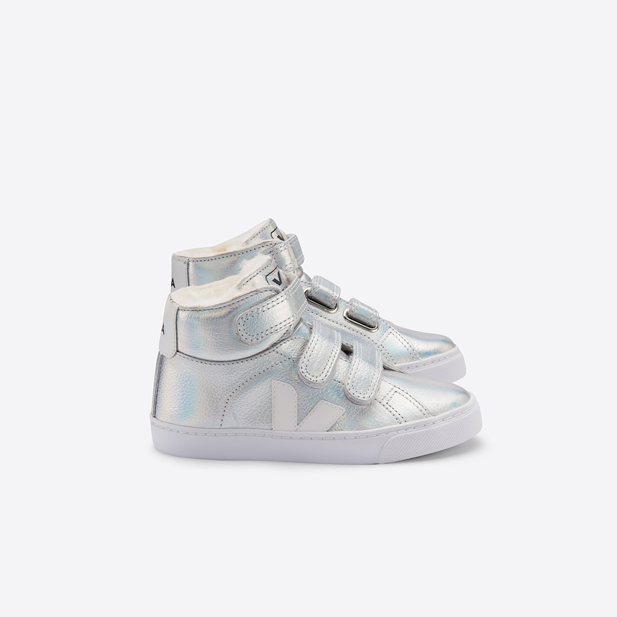 veja sneakers small-esplar-mid-fur fured silber MF0802018 Lateral view