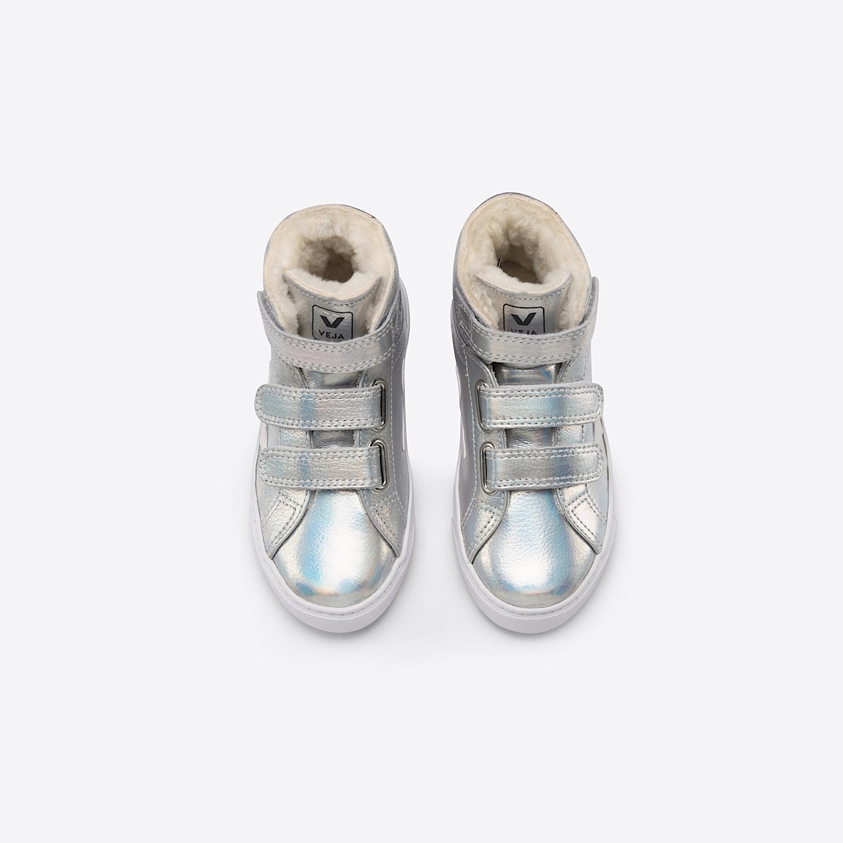 veja sneakers small-esplar-mid-fur fured silber MF0802018 Top view