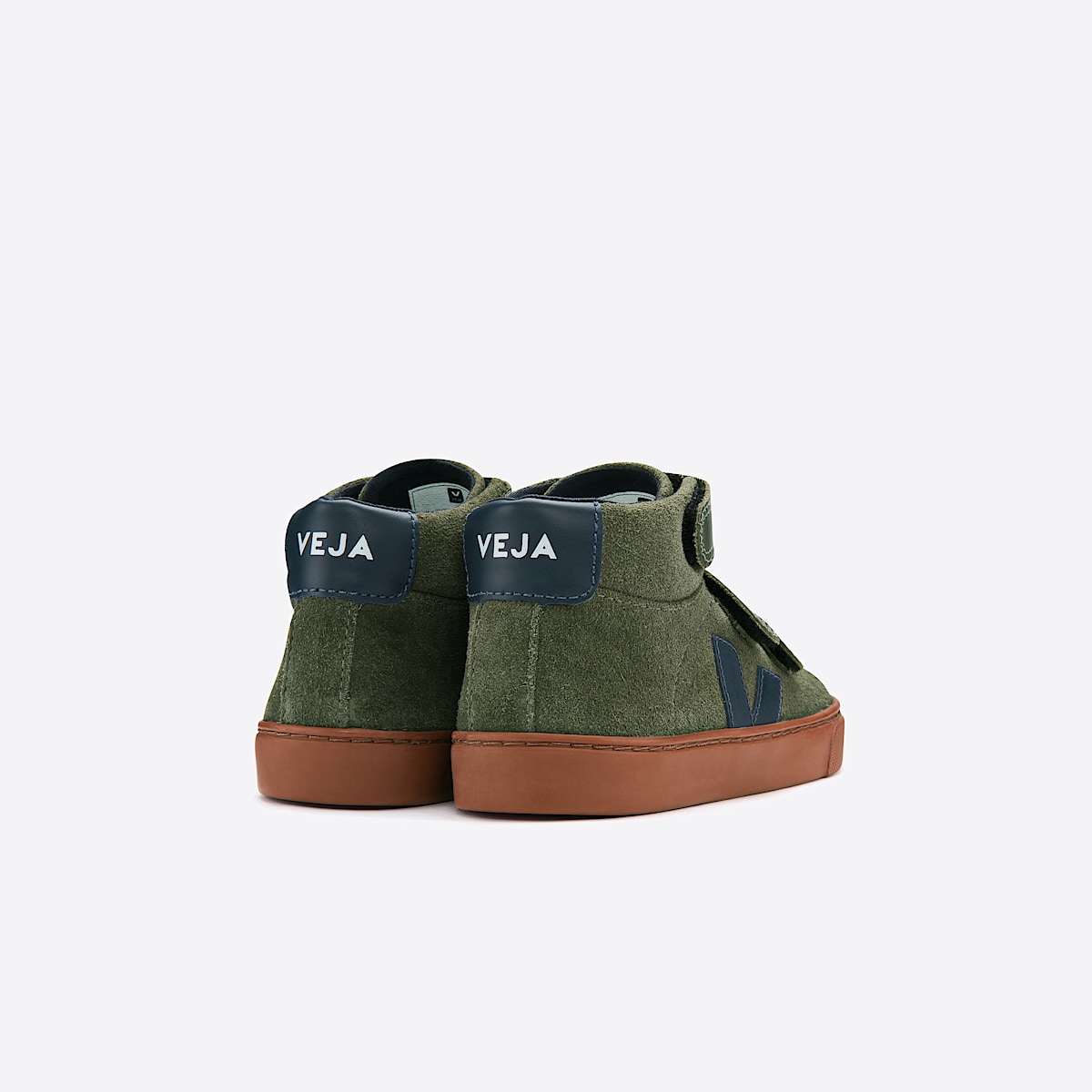 veja sneakers small-esplar-mid suede green MV0301772 Back view