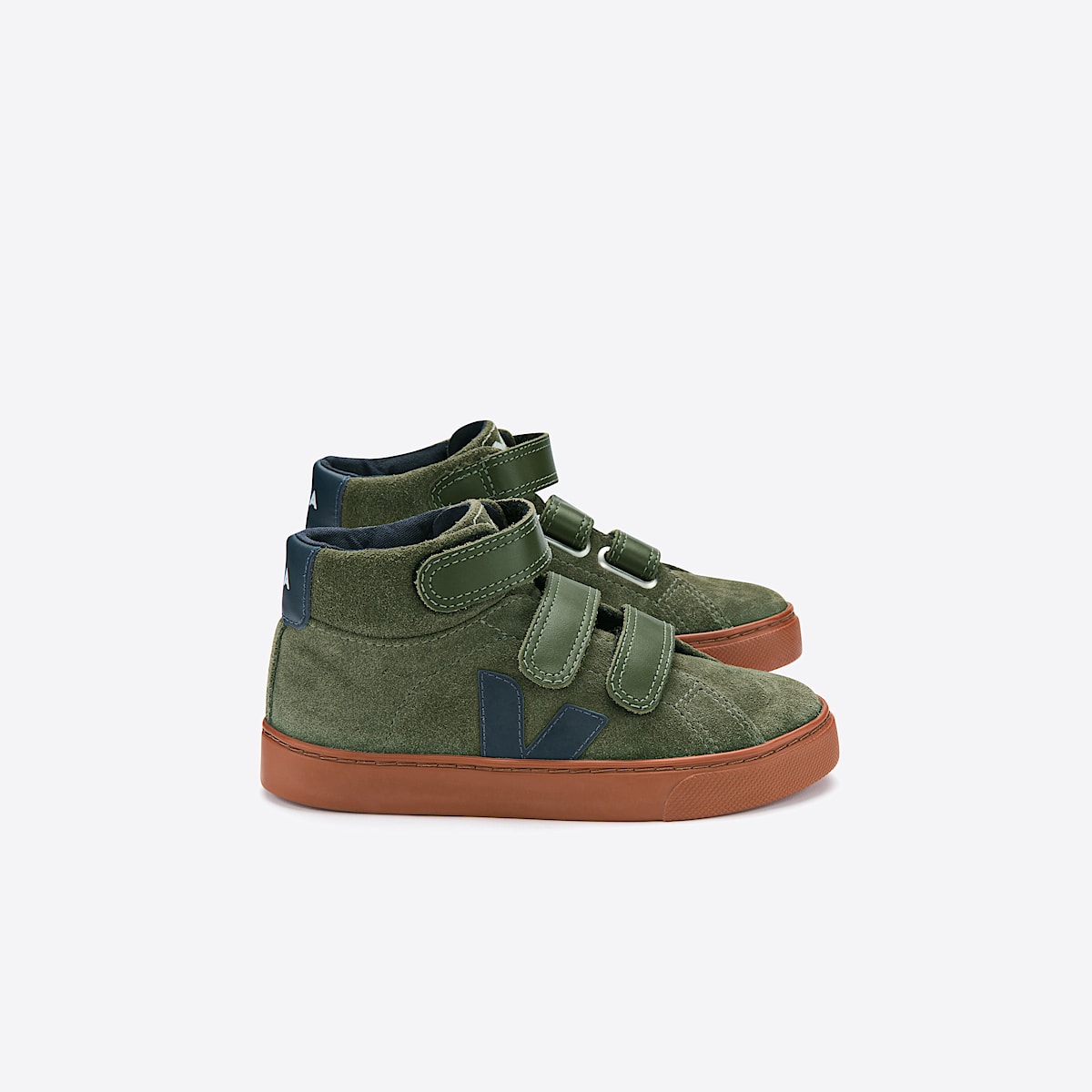 veja sneakers small-esplar-mid suede green MV0301772 Lateral view