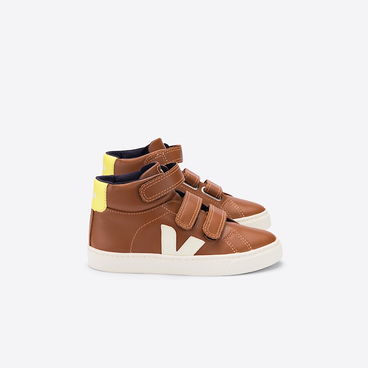 veja sneakers small-esplar-mid leather brown MV0202043 Lateral view