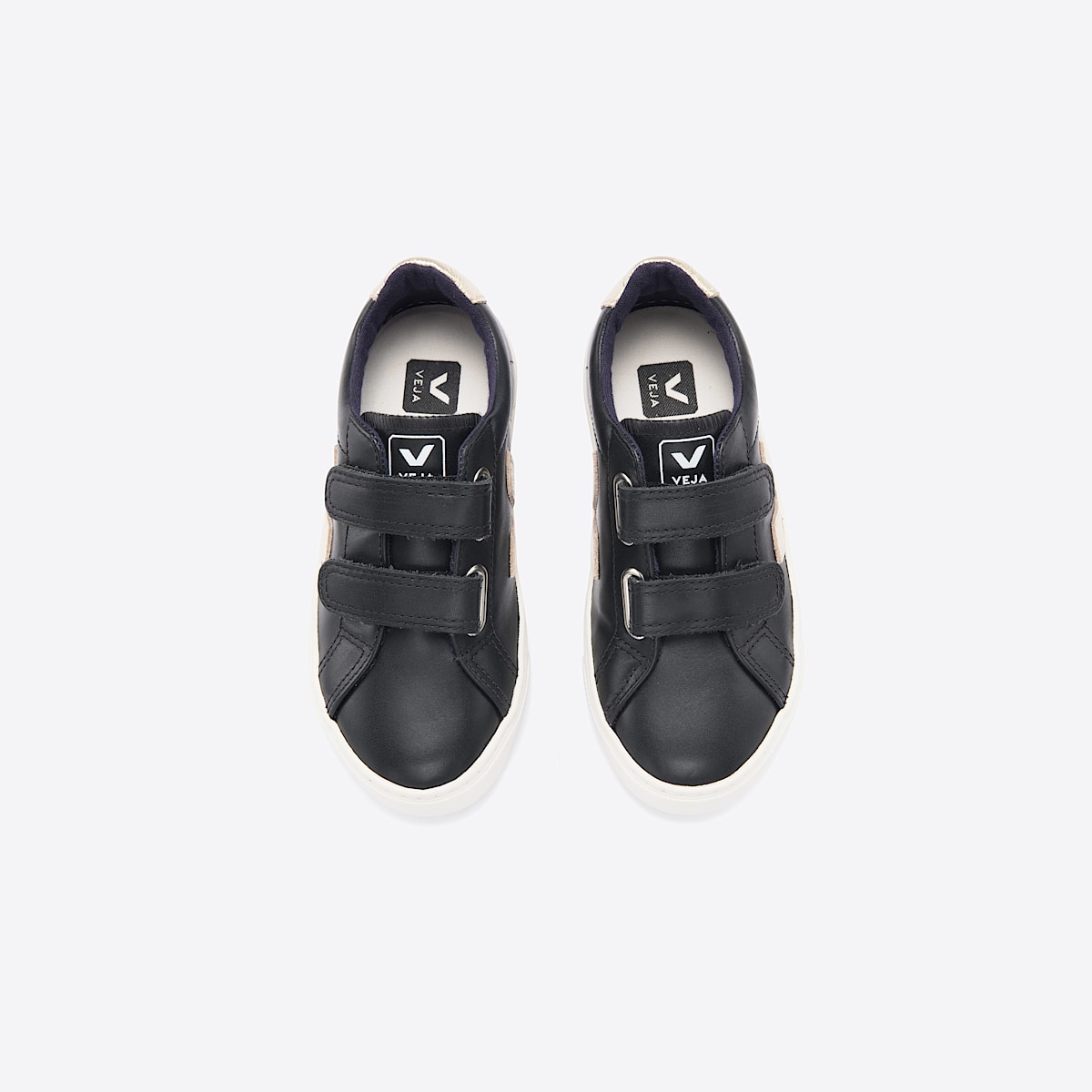 veja sneakers small-esplar leather black SV0201336 Top view