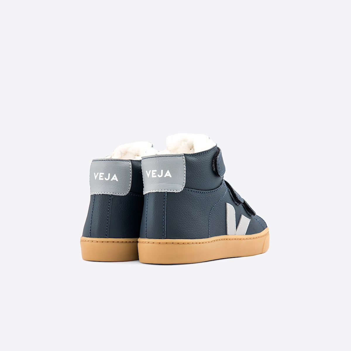 veja sneakers small-esplar-mid fourré bleu MV0602398 Back view