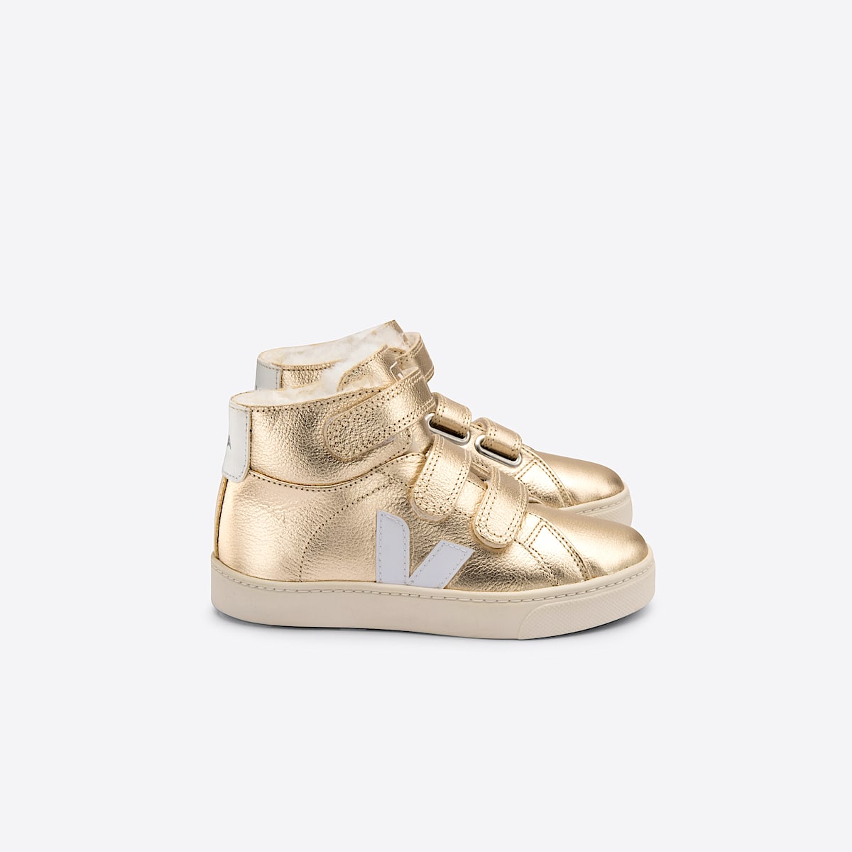 veja sneakers small-esplar-mid fured gold MV0602412 Lateral view