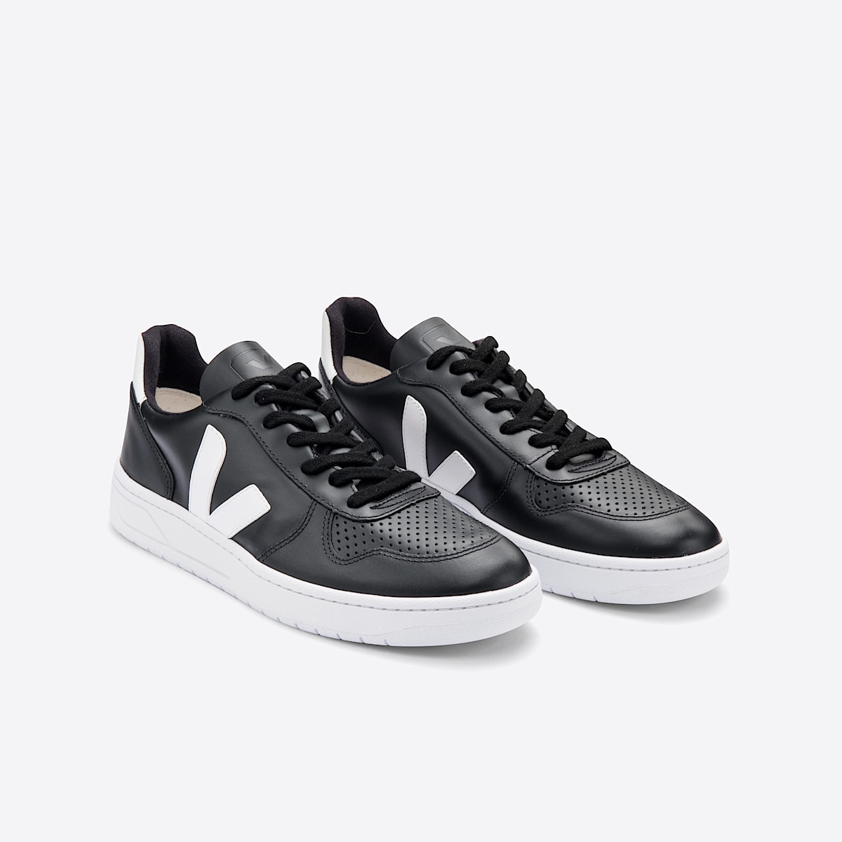 veja sneakers v-10 couro preto VX0202268 Top view