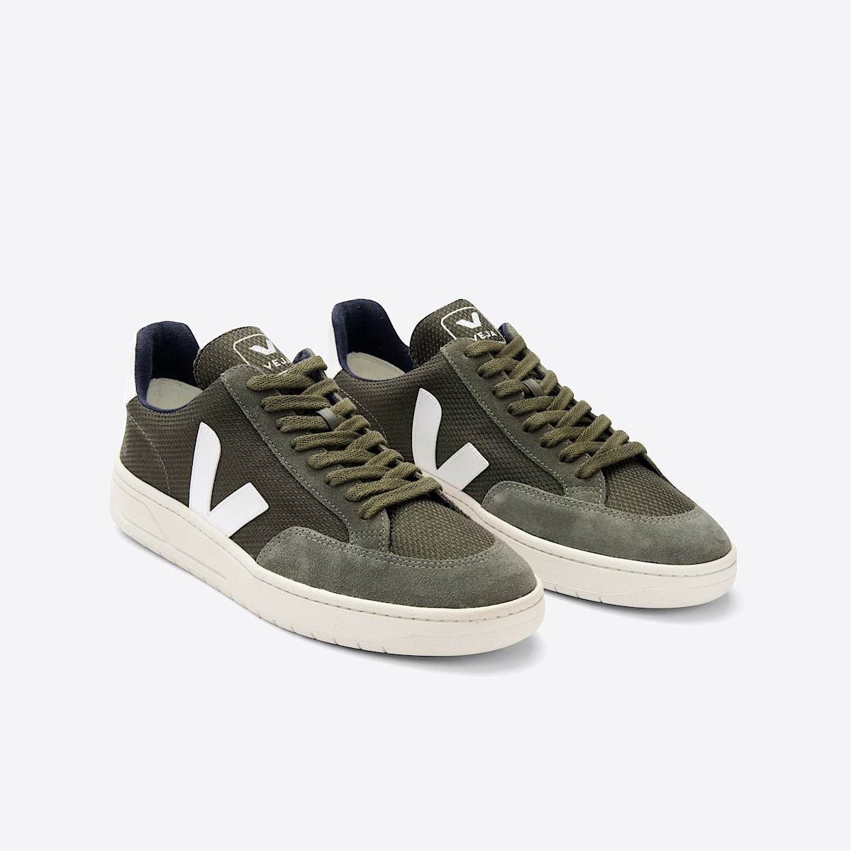 veja sneakers v-12 organic-cotton green XD0101665 Top view