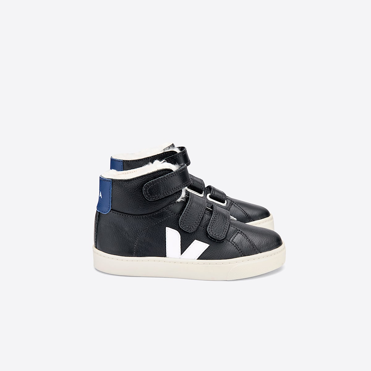 veja sneakers small-esplar-mid fourré noir MV0602035 Lateral view