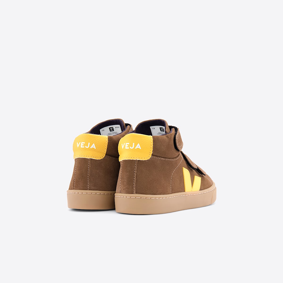 veja sneakers small-esplar-mid suede brown MV0302376 Back view