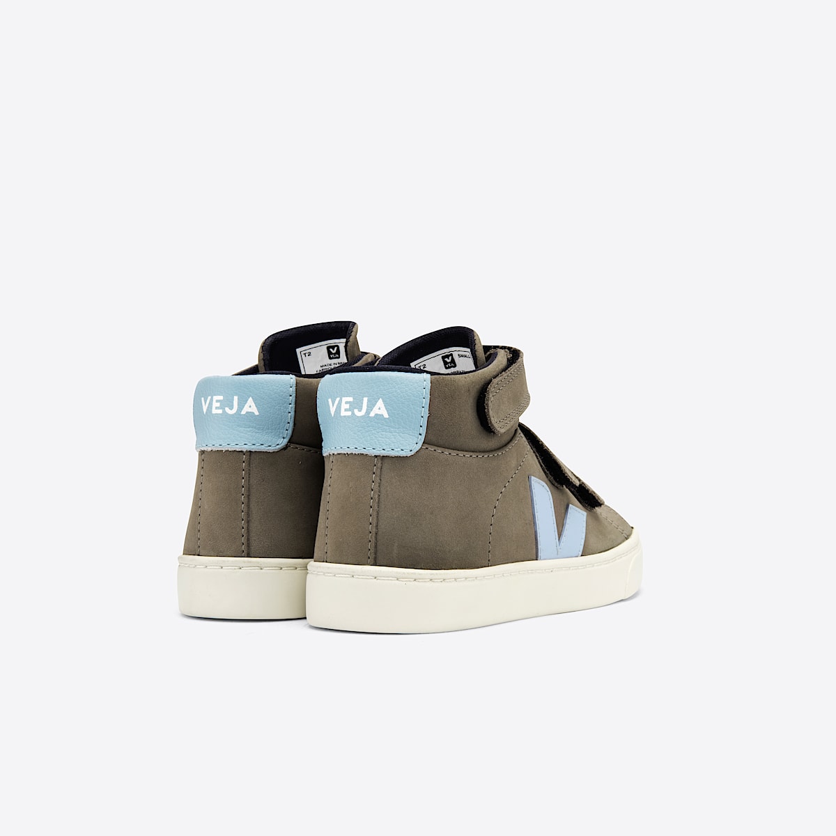 veja sneakers small-esplar-mid nubuck grey MV1302697 Back view