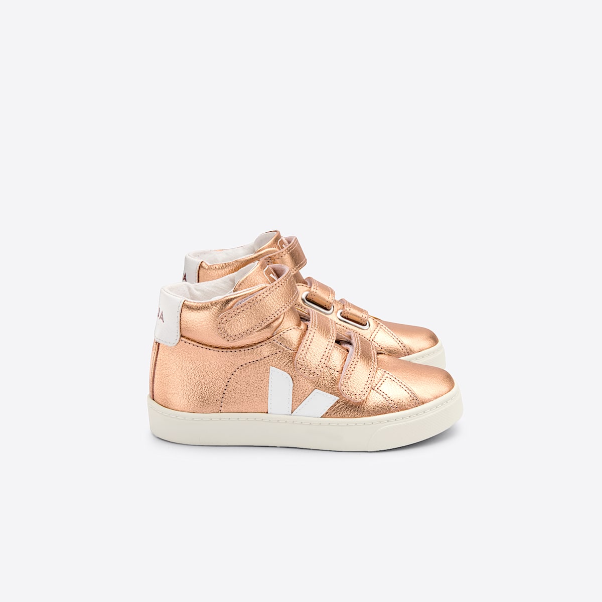 veja sneakers small-esplar-mid leather pink MV0502378 Lateral view