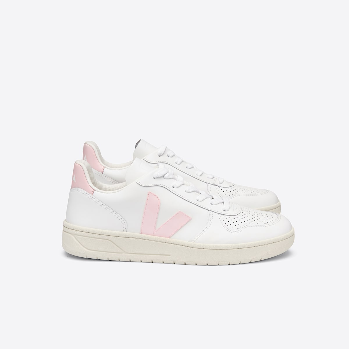 veja sneakers v-10 couro branco VX0202644 Lateral view