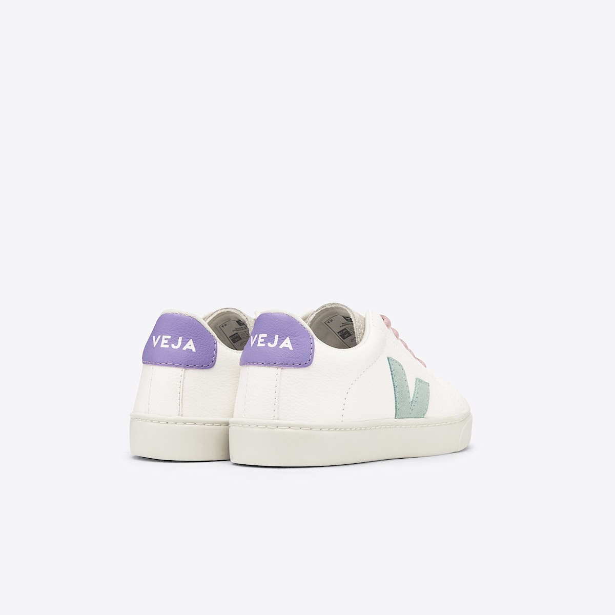 veja baskets small-esplar-laces cuir blanc RS0502862 Back view